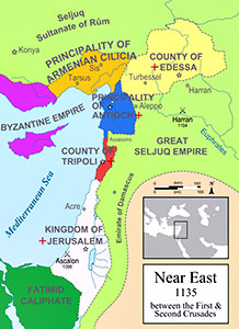 Карта Ближнего Востока (1135)